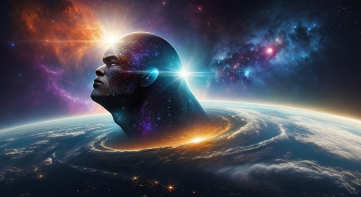 Earth from Space: Nebula and Solar Eclipse