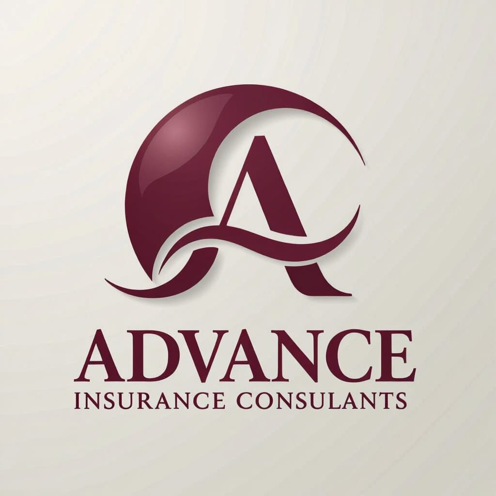 Advance Insurance Consultants Logo in Maroon and Grey