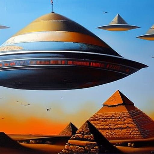 UFO upon ancient Egypt