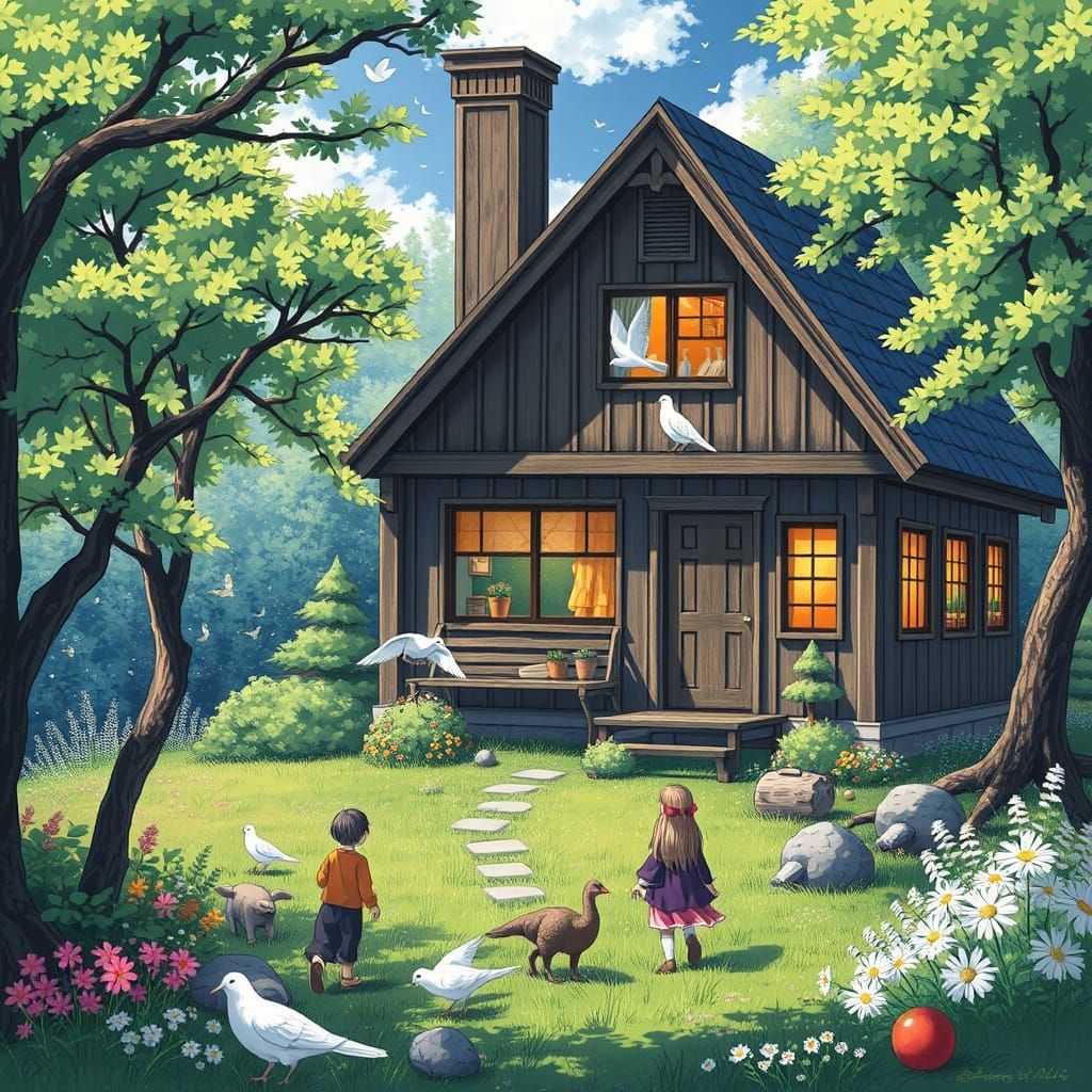 Idyllic Global Village in Perfect Harmony