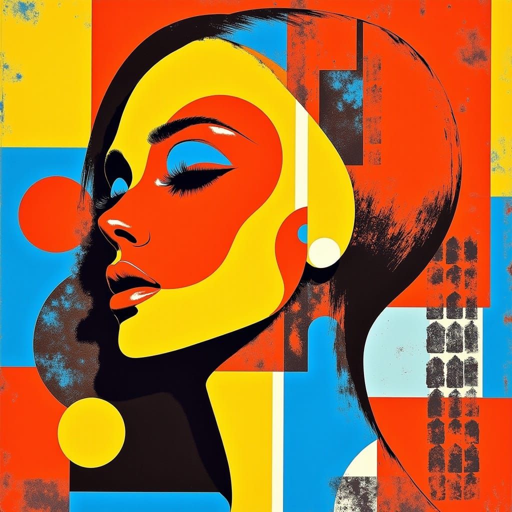 Pop Art Screen Print of a Silent Song