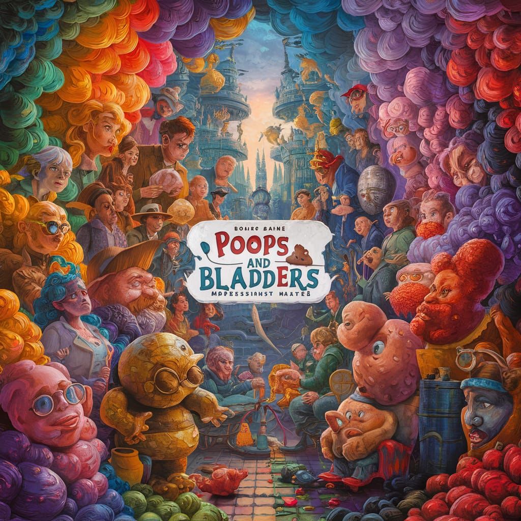 Impressionist Board Game Cover Art in Gouache Watercolors