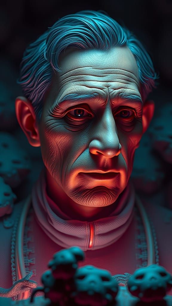 Detailed Portrait in Diorama, Pawel Kuczynski Style