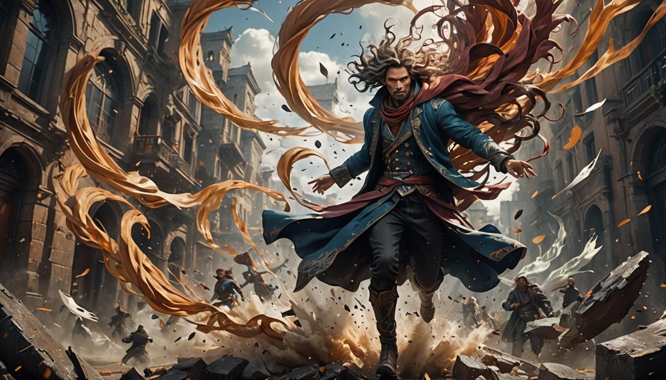 Dynamic Wind Scene in Detailed Matte Painting