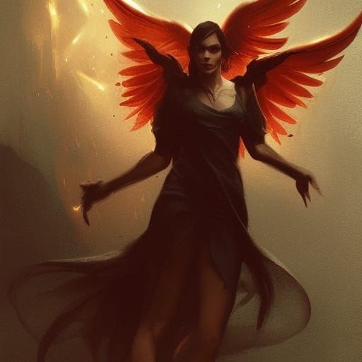 Angelic Devil: A Sinister Fantasy Scene