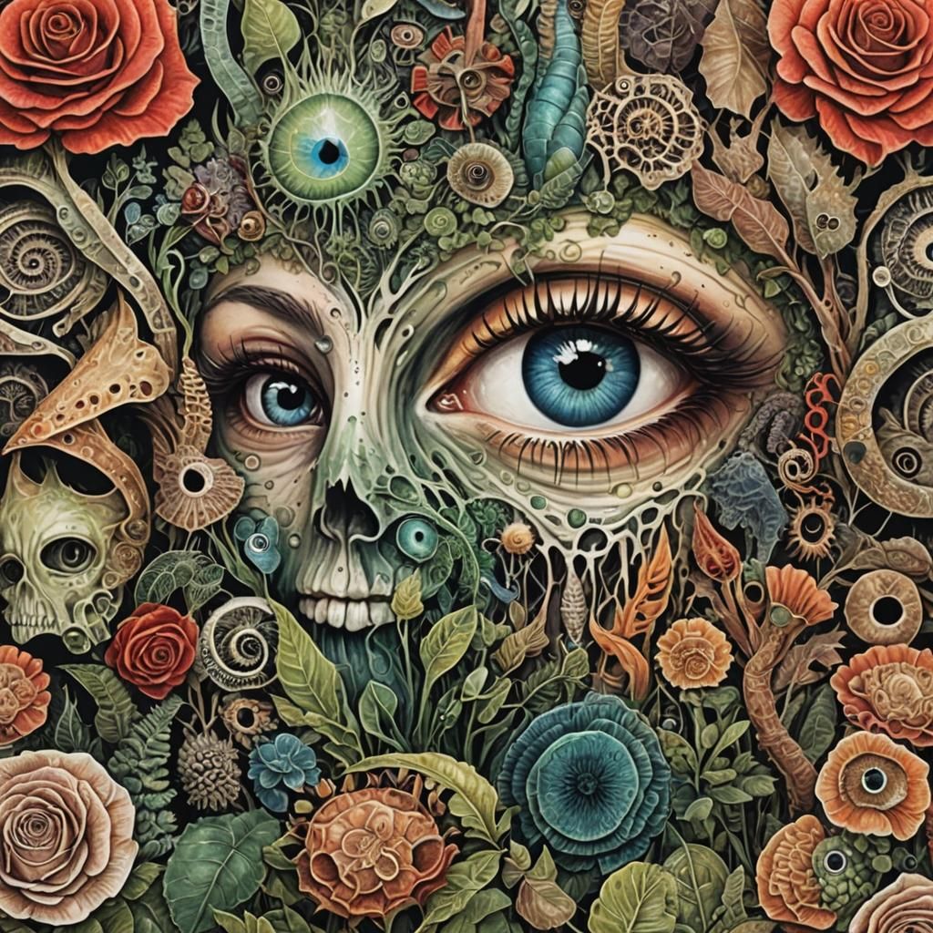 Surreal Emoji Collage of Cosmic Symbols