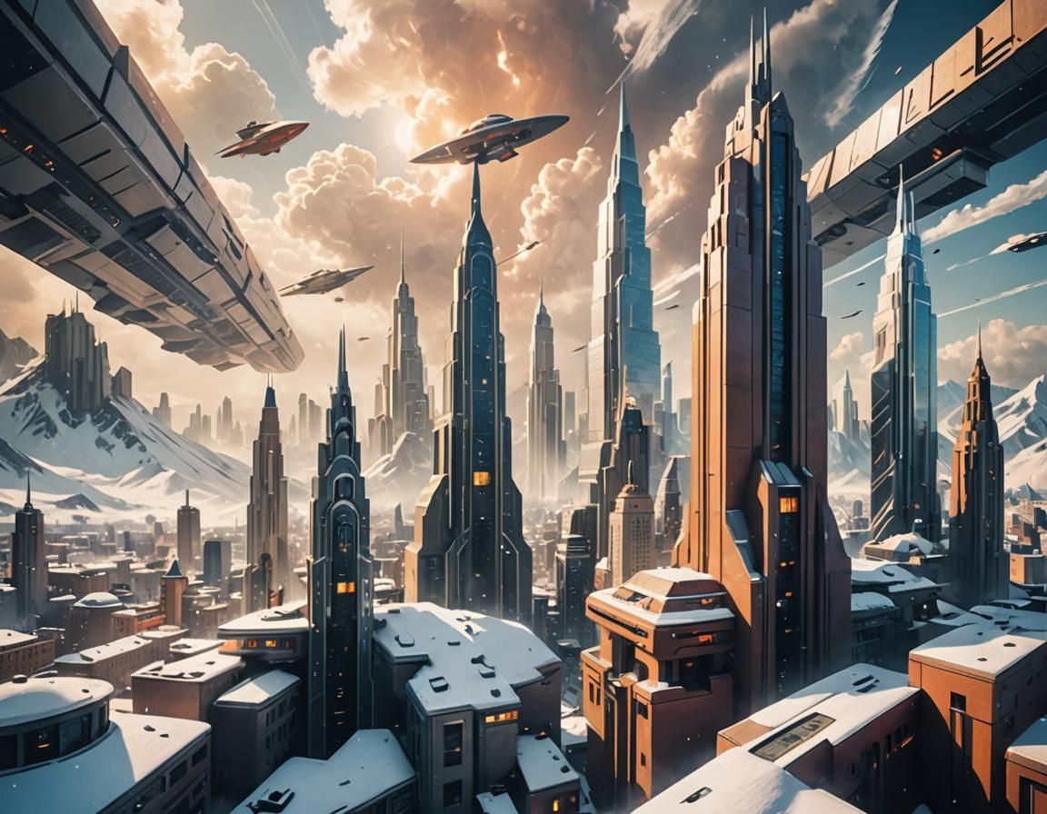 Suprematist Cityscape: Flash Gordon Retro-Futurism