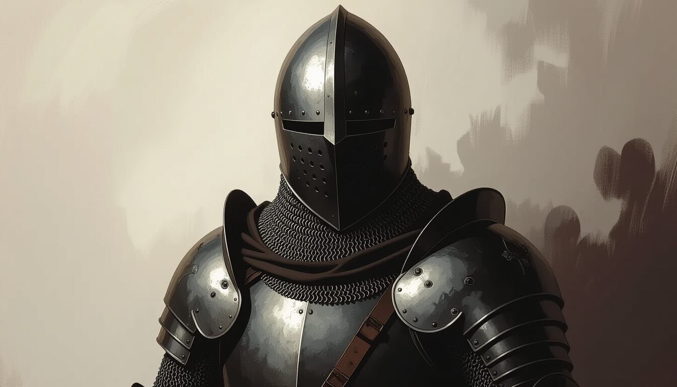 Medieval Crusader in Dark Fantasy Style