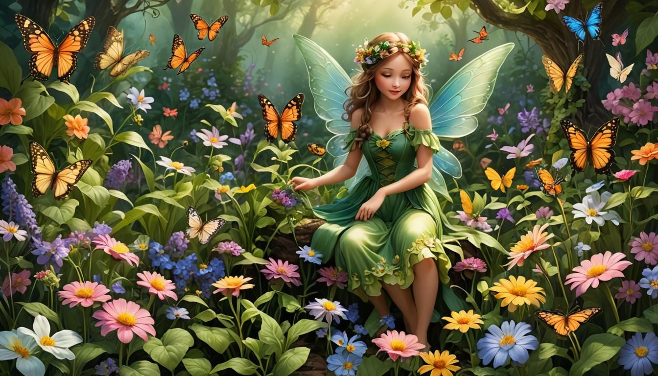 Enchanted Garden Keeper Fairy Digital Art