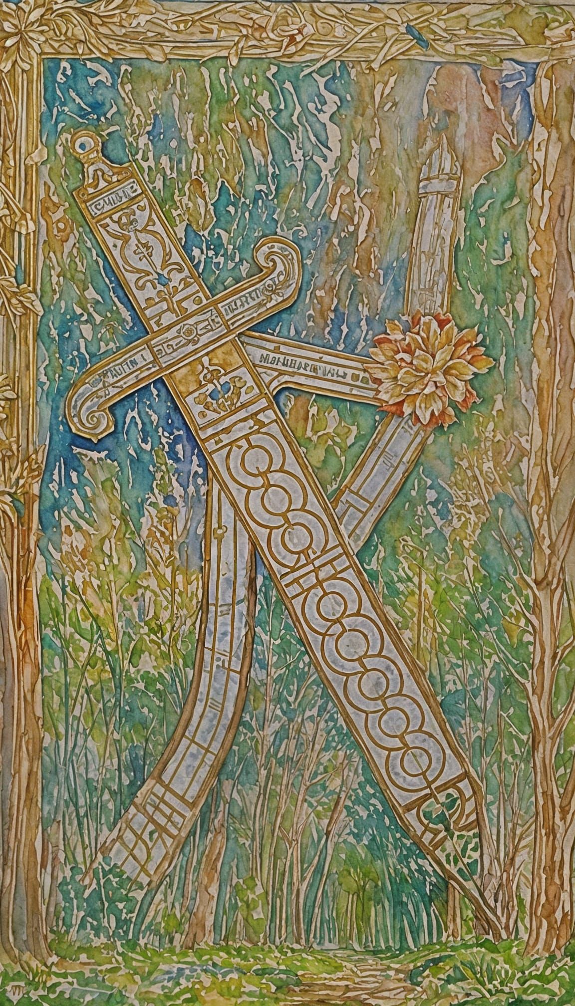 Gouache Style Impressionist Masterpiece in Watercolor