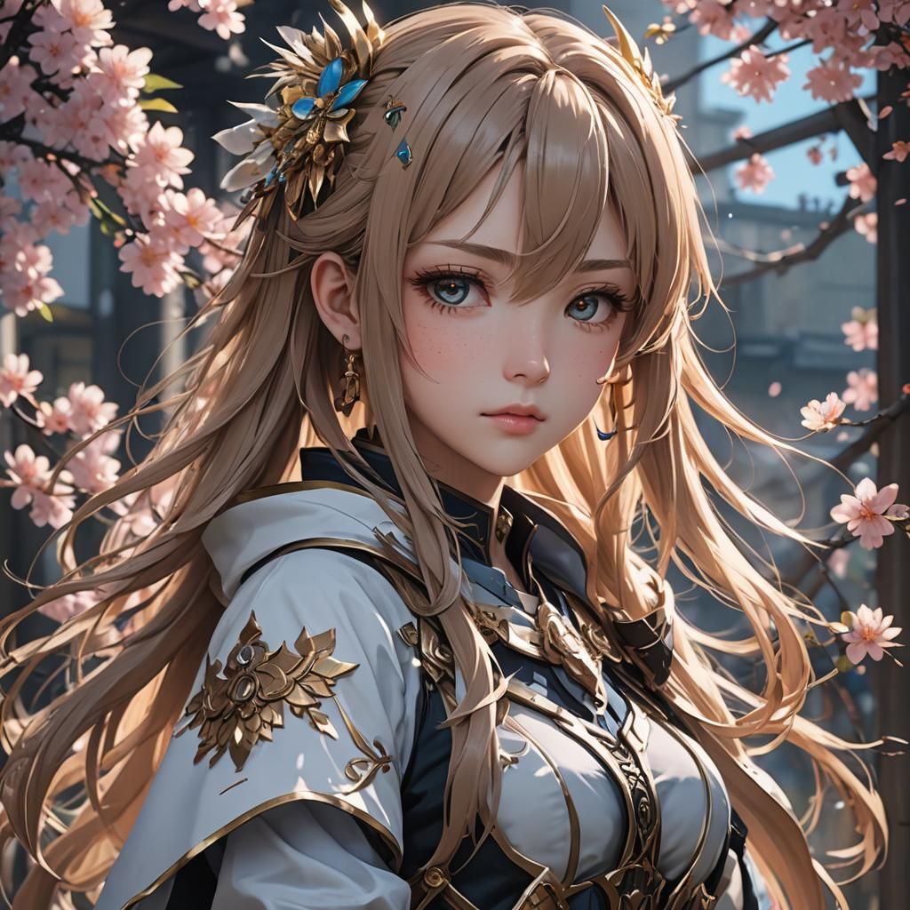 Detailed 3D Anime Art Inspired by WLOP