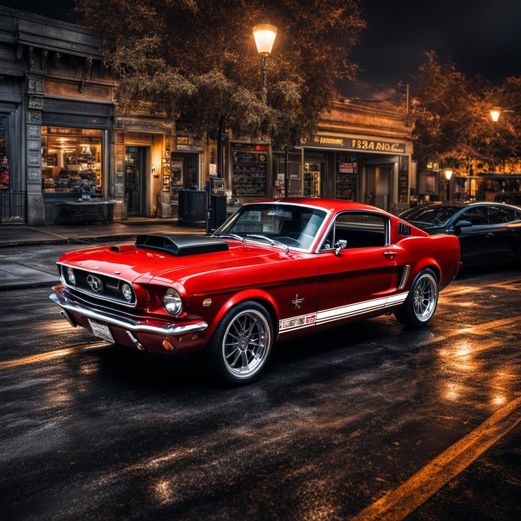 Hyperrealistic Mustang GT in Cinematic Style