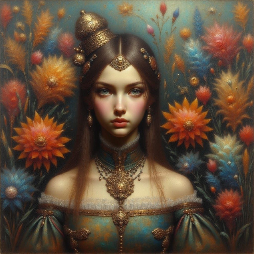 Golden Leaf Dust Woman and Man