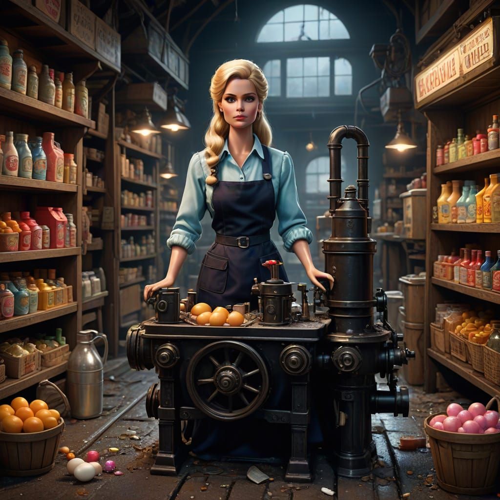 Karoline Leavitt as a Whimsical Barbie in a Fantastical Groc...