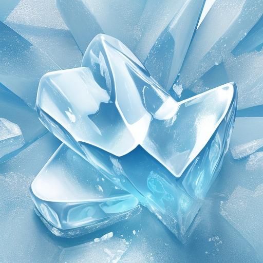 Abstract Ice Form: AI Generated Image