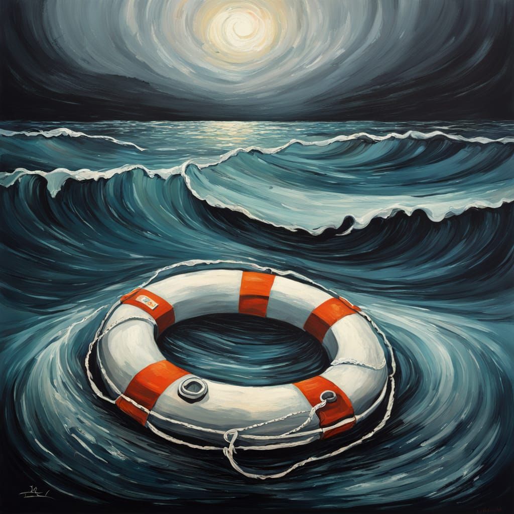 Soothing Ocean Landscape in Cool Pastels