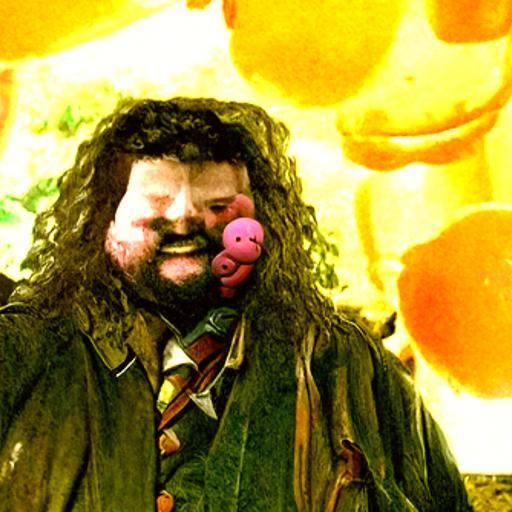 Hagrid and Mr. Blobby on a Date