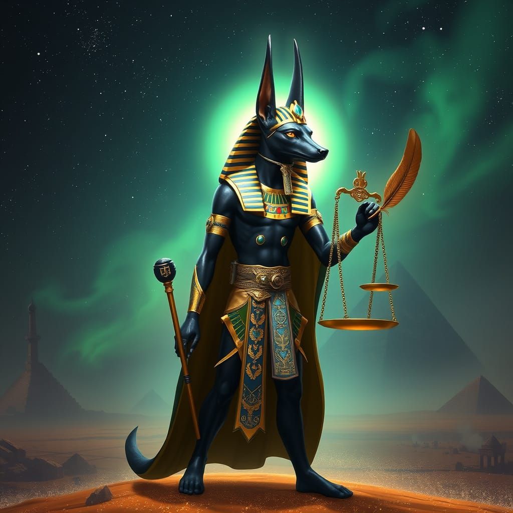 Ancient Egyptian God of Death in Majestic Regalia