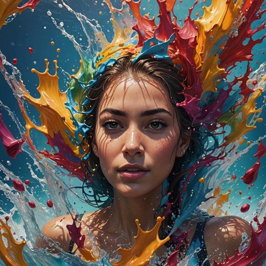 Hyperrealistic Cayman Islands Splash Art