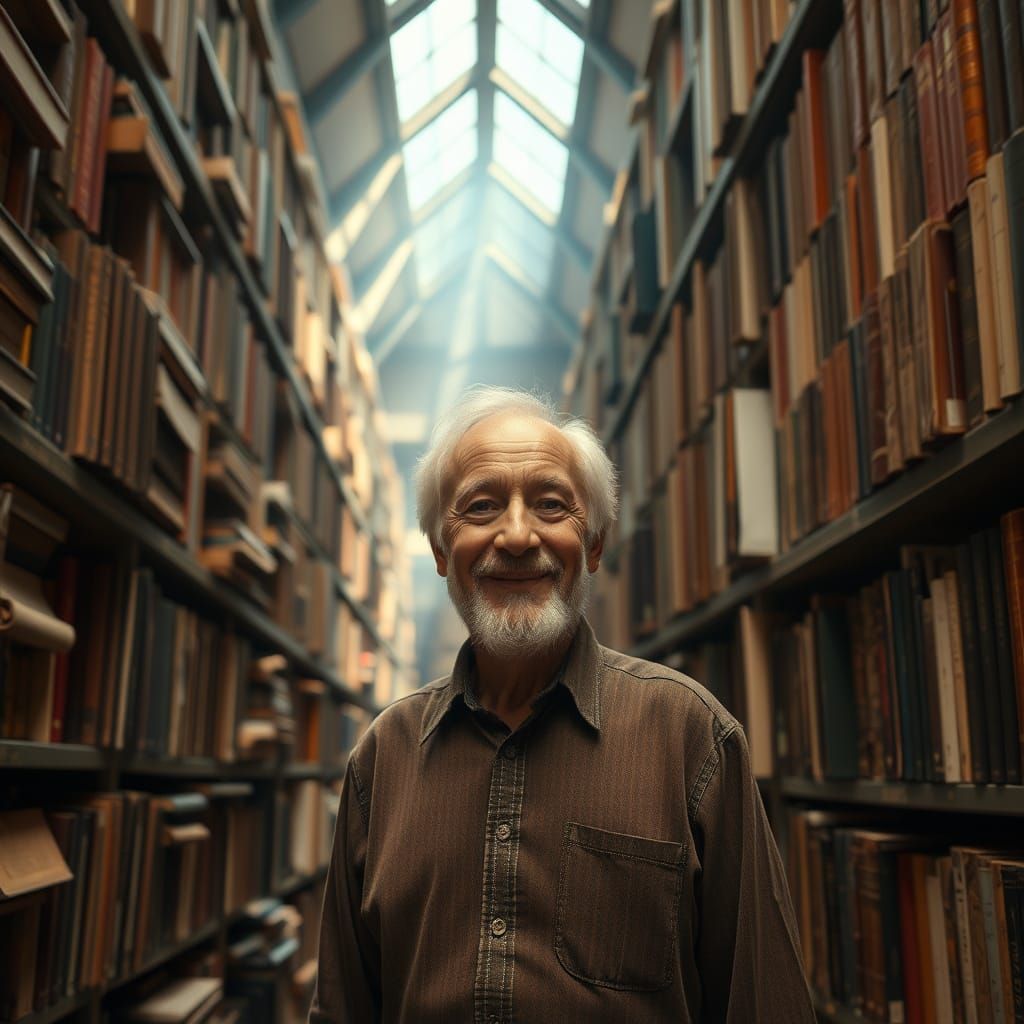 Eternal Library Sanctuary in Warm Light