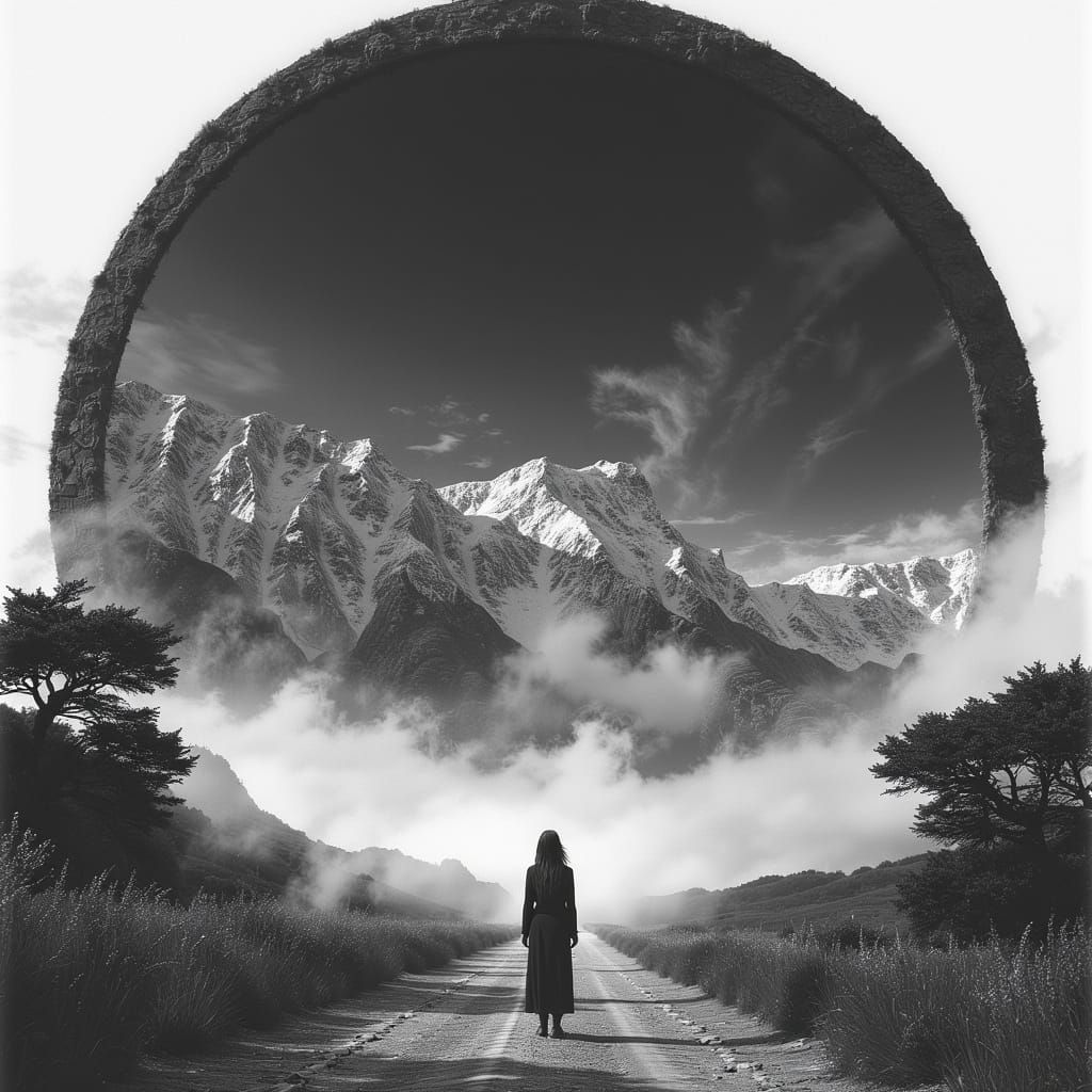 Ethereal Enso Encounter in a Tibetan Valley