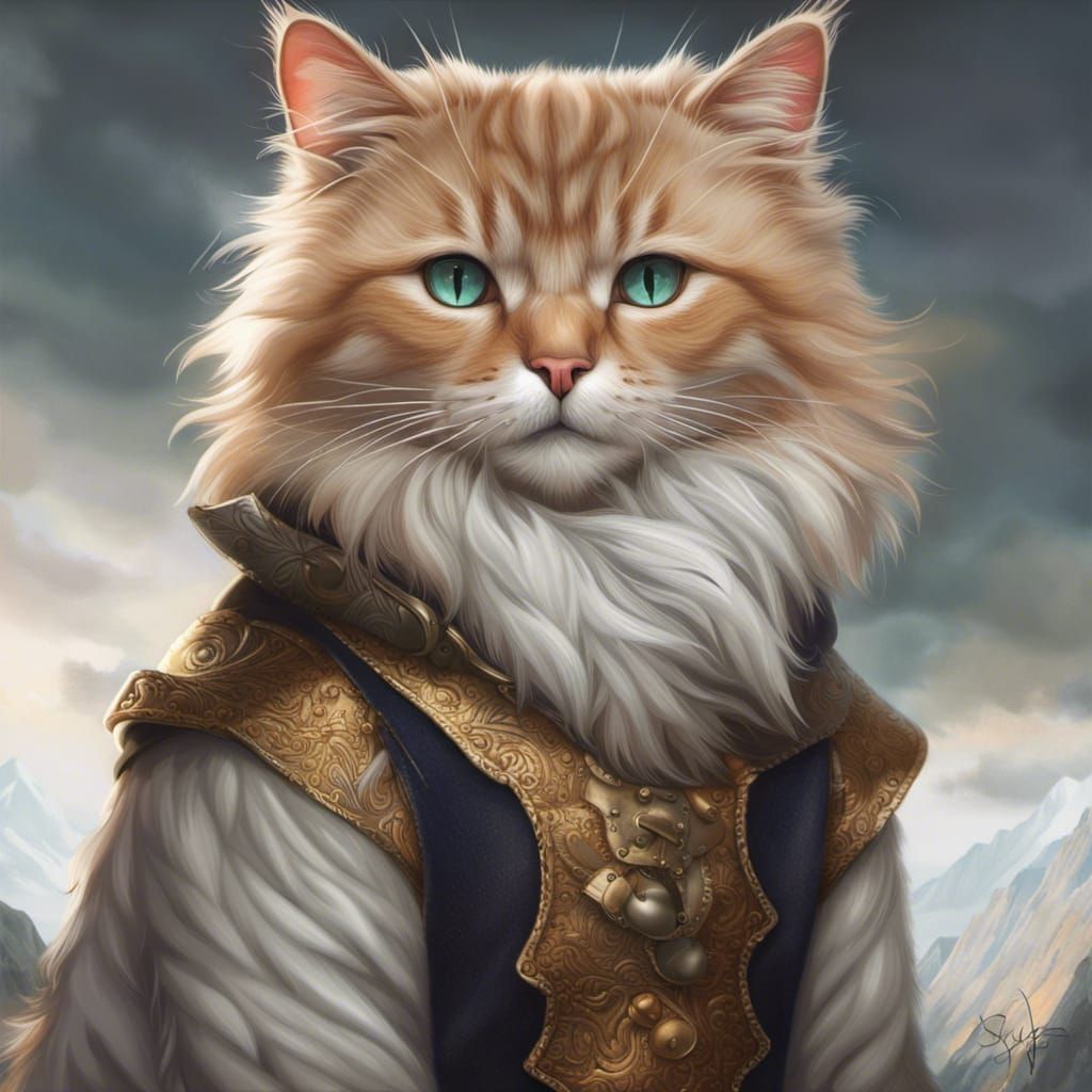 Treasure Hunting Cat in Hyper-Realistic Digital Art