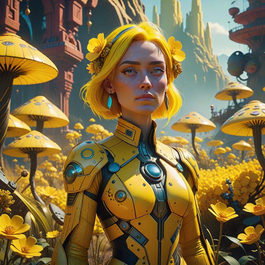 Surrealist Princess in a Sunshine Realm