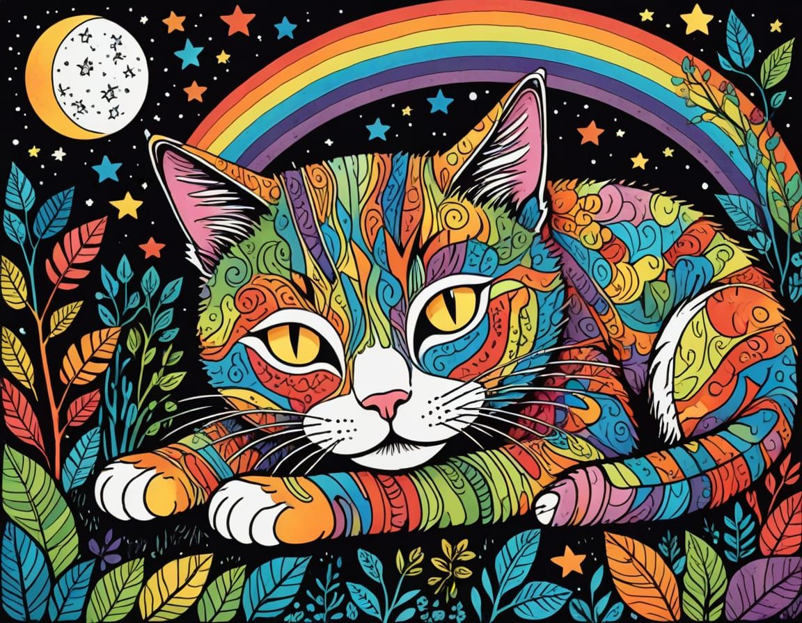 Multicolored cat