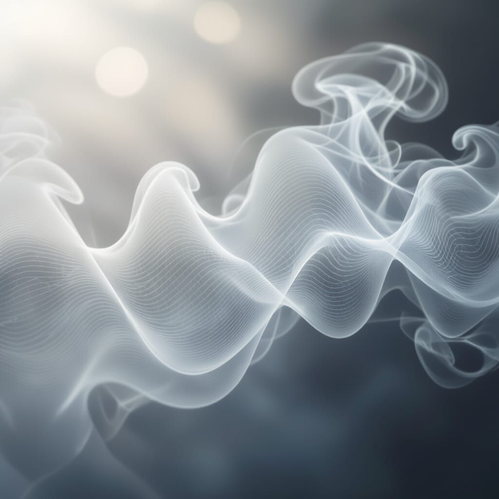 Ethereal Sound Waves Dissolving into Mist