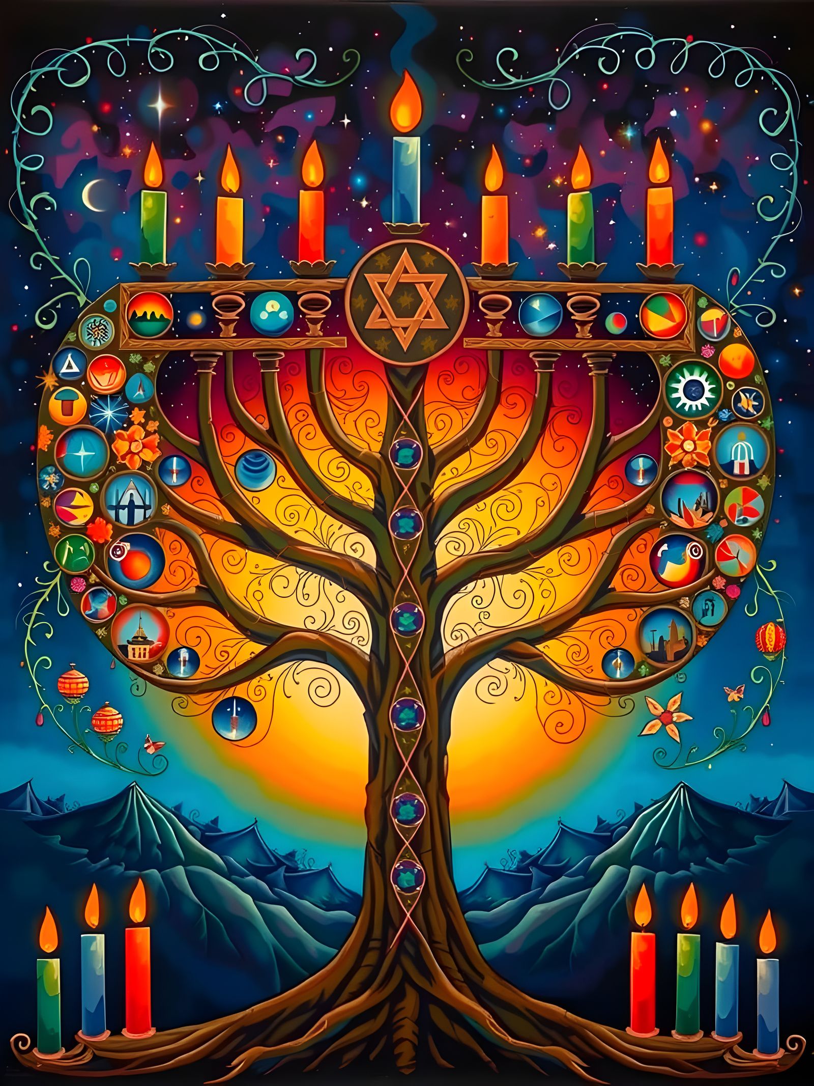 Hanukkah Menorah Tree: A Magical, Cinematic Masterpiece