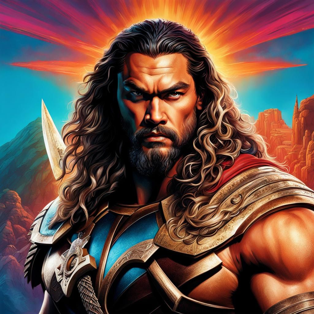 Jason Momoa He-Man Hero Archetype: Hyperrealistic Concept Ar...
