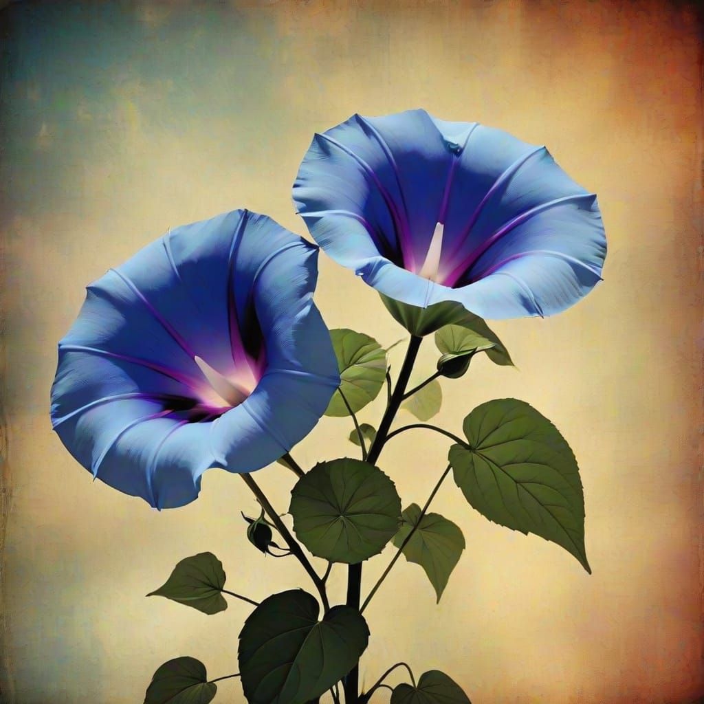 Sinister Grunge Abstract Morning Glory Arrangement