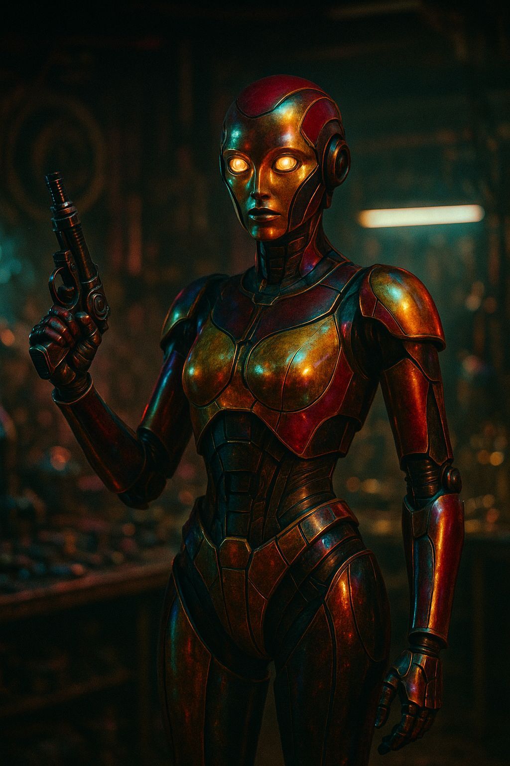 Mythical Star Wars Droid with Energy Pistol