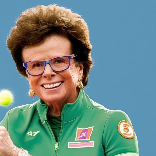 Hyperrealistic Portrait of Tennis Legend Billie Jean King
