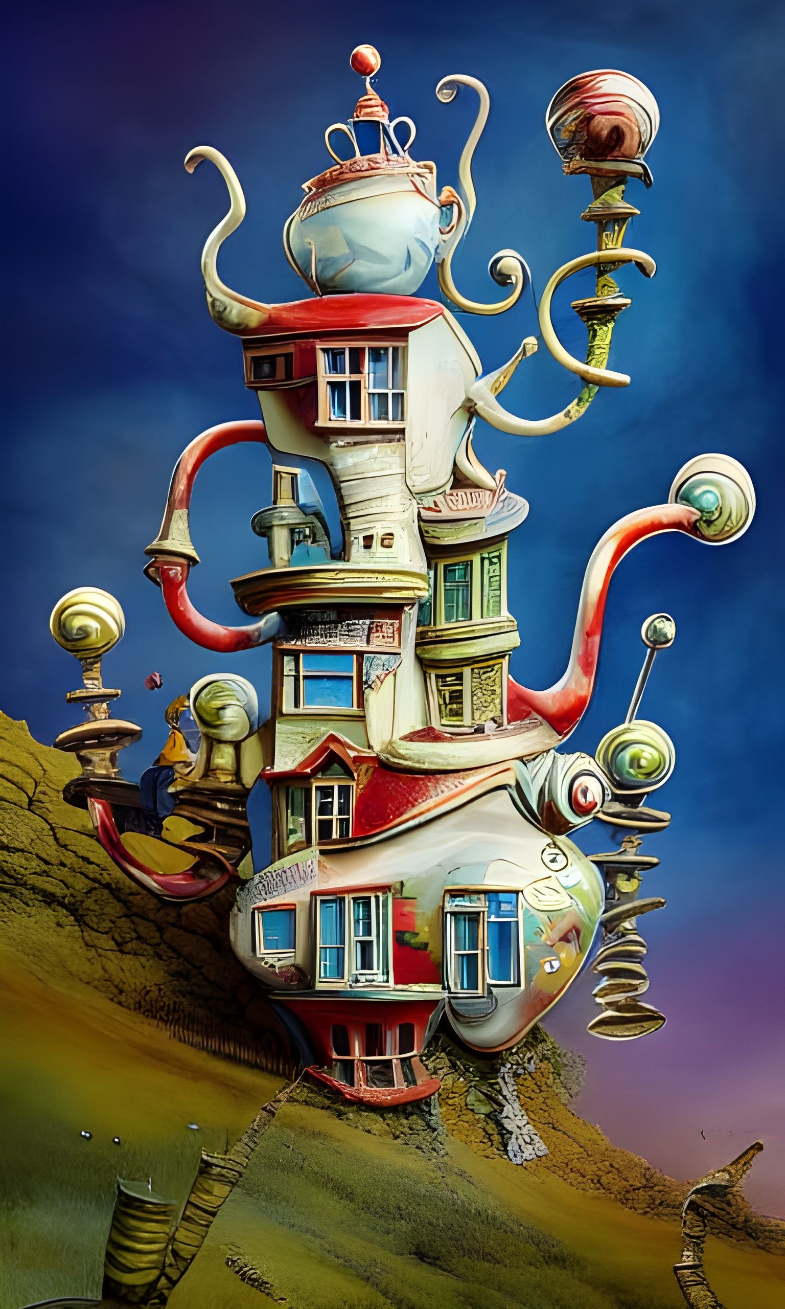 Dr. Seuss Teapot House on a Hill