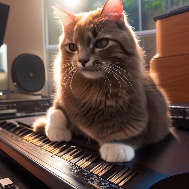 Keyboard cat meme remastered