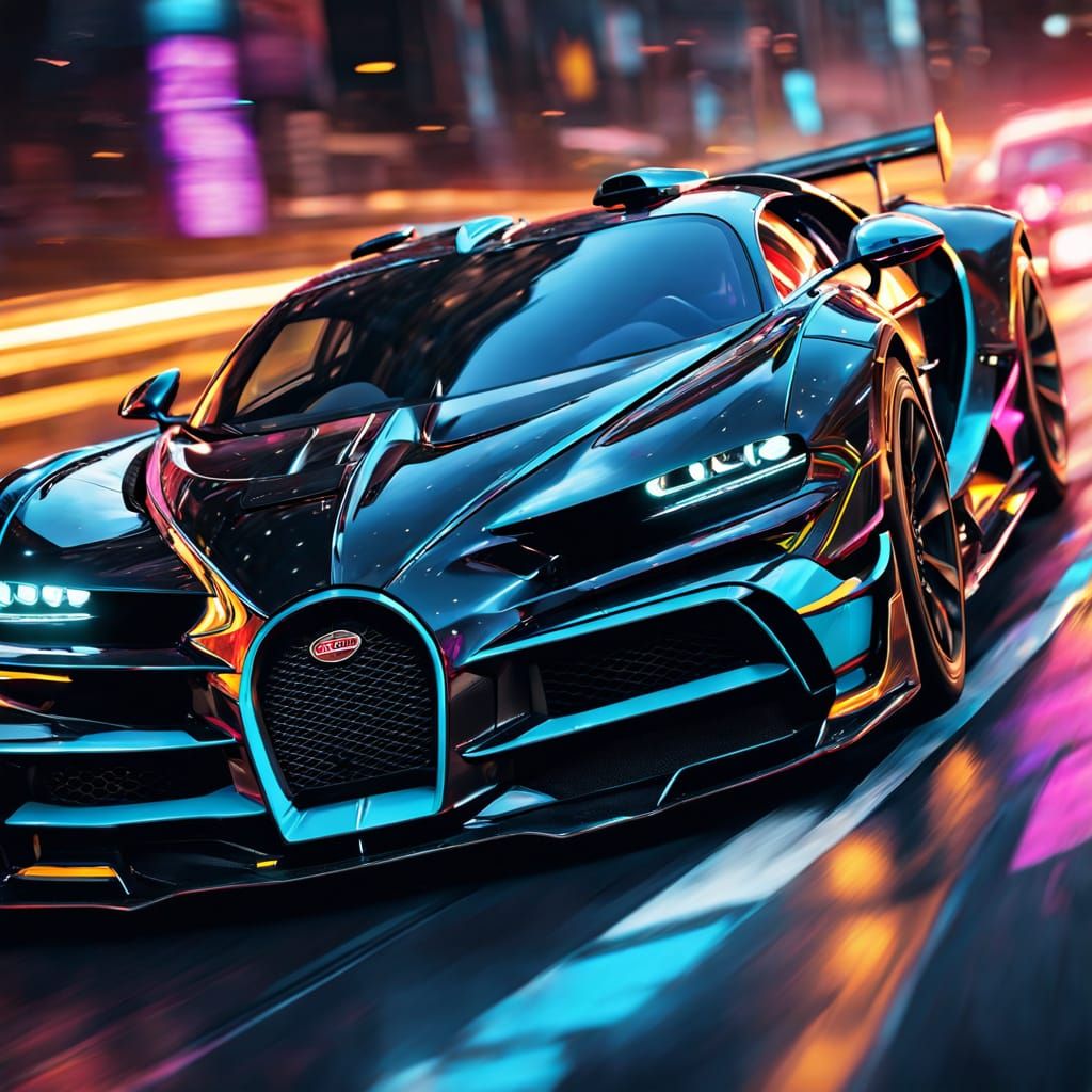 Bugatti DIVO in High-Speed Racing Action