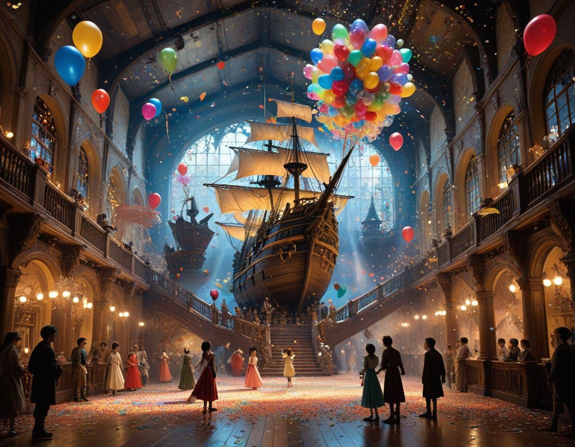 Whimsical Palace Rumble in Vibrant Colors