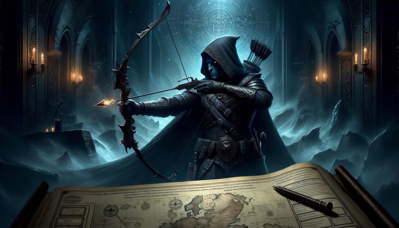 Elite Drow Sniper in Underdark Shadows