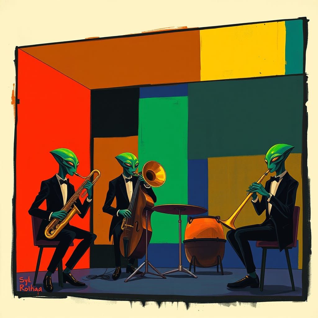 Martian Jazz Club: Color Field Painting