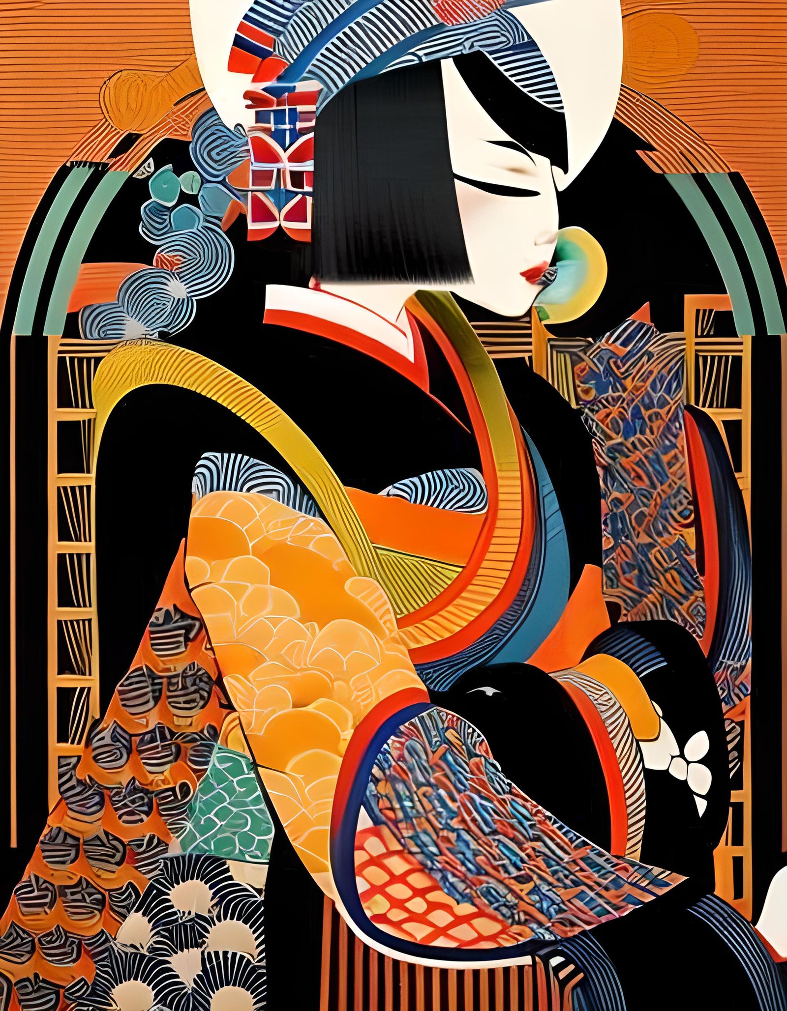 Amazing Japanese Woman, Fashion Art for Vogue