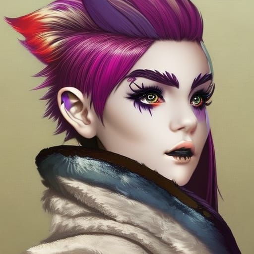 Hyperrealistic Pixie Punk Rock Portrait