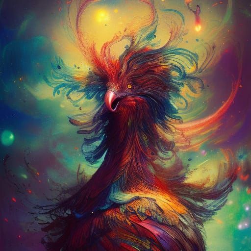 Cosmic Chicken Universe: Digital Painting