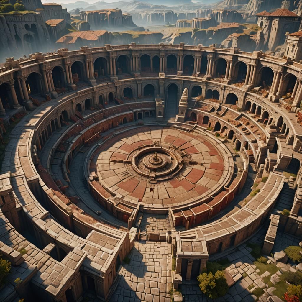 Roman Arena Matte Painting in Unreal Engine 5