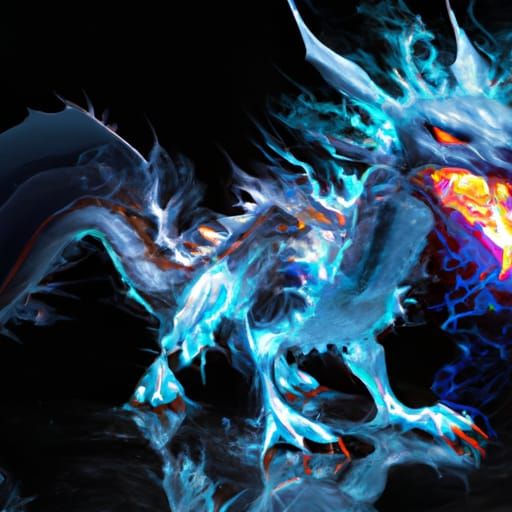 Hyperrealistic Plasma Dragon in High Resolution