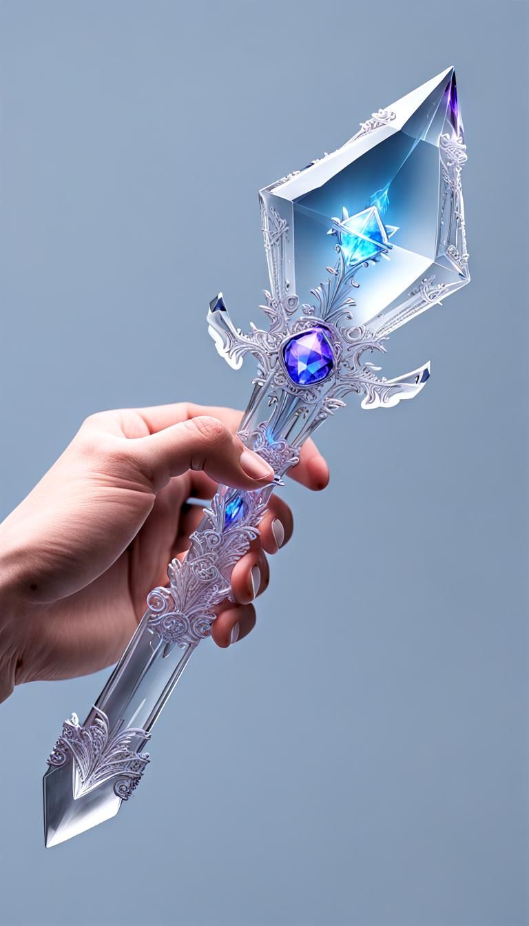 mystical transparent Crystal weapon