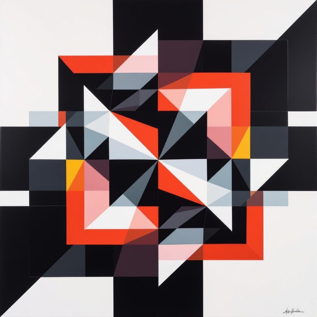 Abstract Geometric Shapes with Light Effects