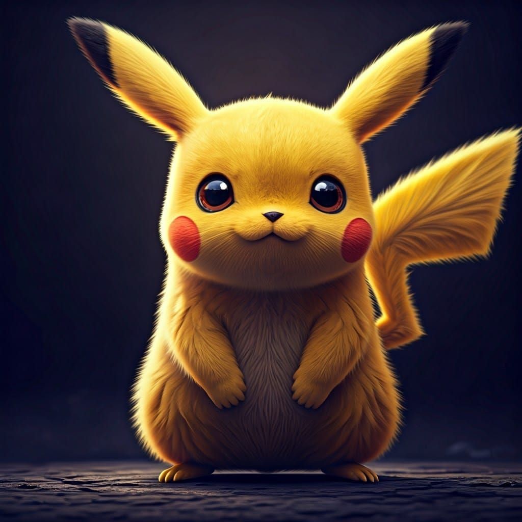 Hyperrealistic Pikachu Saying Pika Pika in HDR