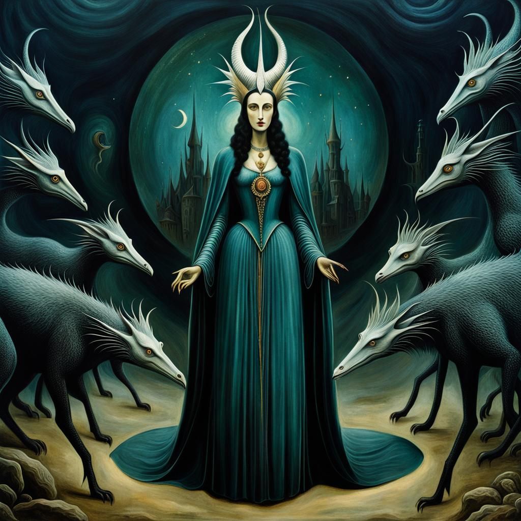 Dreamlike Surrealism in Leonora Carrington Style