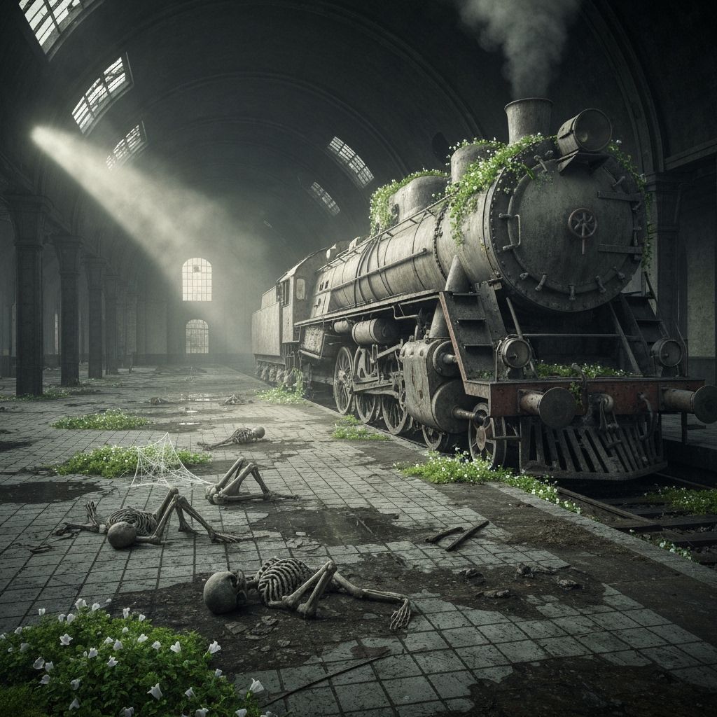 Decaying Train Station Overtaken by Nature